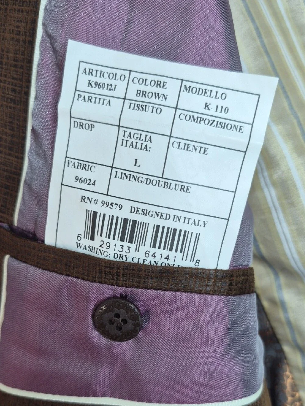 3 Kingdoms Coated Leather Look Sport Coat Blazer L‎